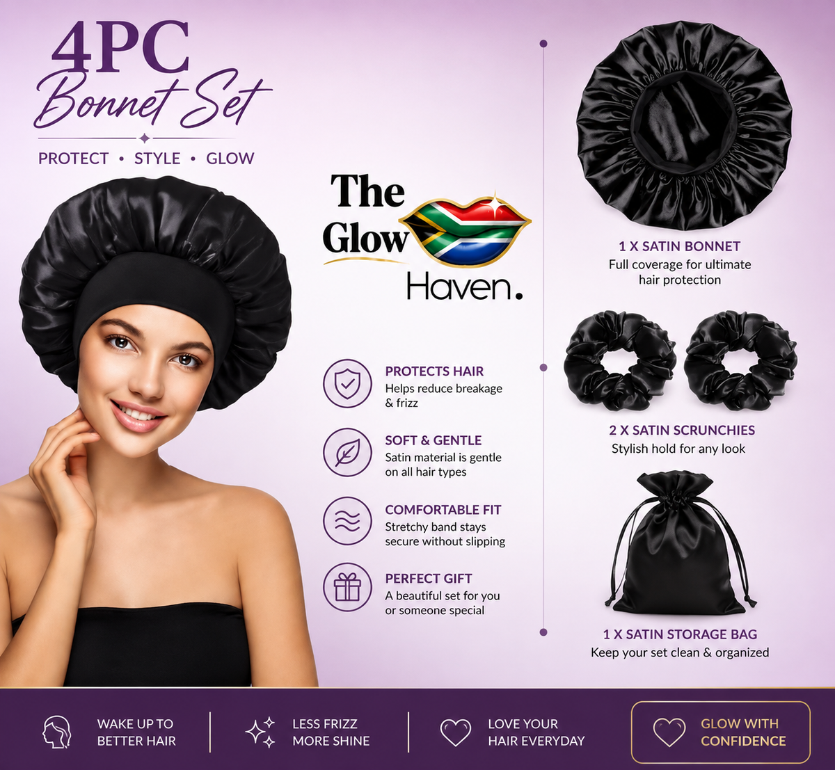 4Pc bonnet set.