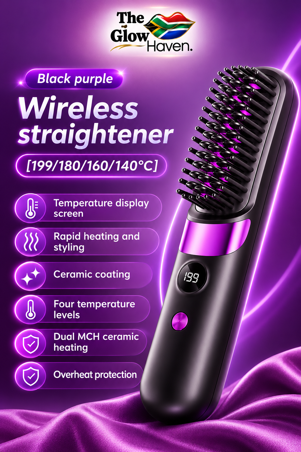 GlowComb Wireless Straightener