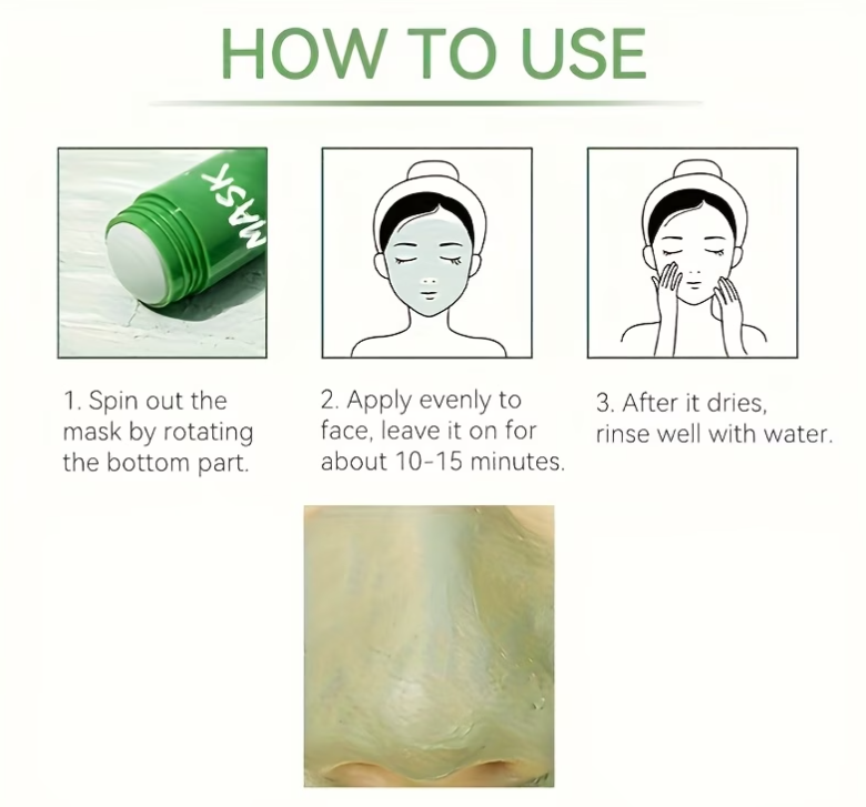 Roll on face mask.